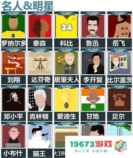 疯狂猜图名人四个字 疯狂猜图：名人篇