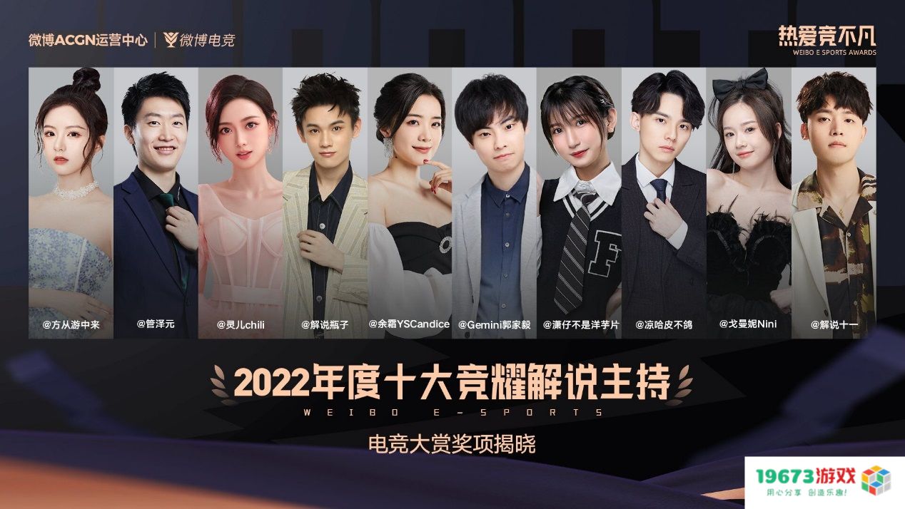 2022年度微博电竞大赏榜单公布，潇潇再次荣获十大解说主持