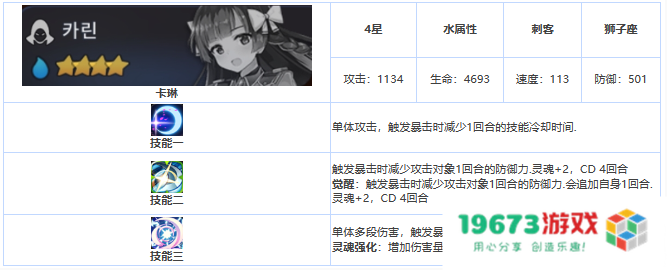 第七史诗卡琳怎么样,四星英雄卡琳详细介绍：不可错过的强力角色！战斗力狂飙