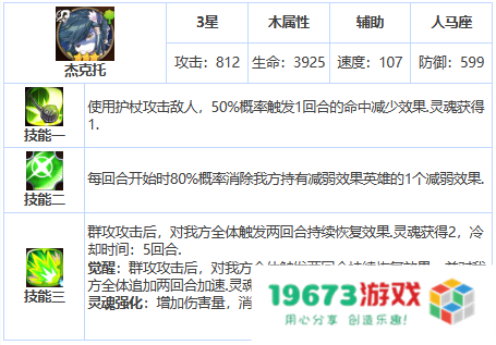 第七史诗杰克托怎么样,三星英雄杰克托详细介绍：独具魅力的全能型辅助角色！