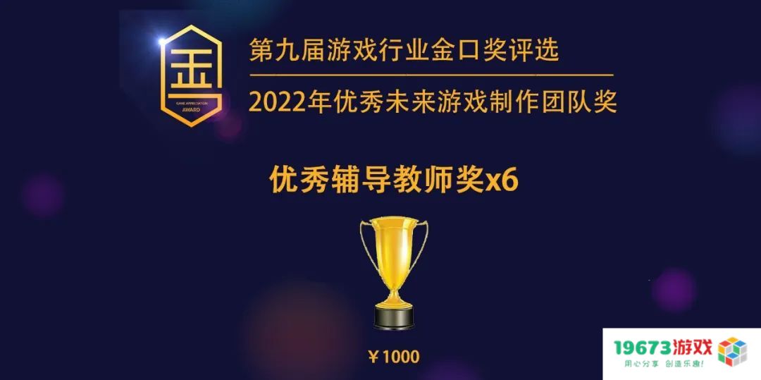 第九届游戏行业金口奖“2022年优秀未来游戏制作团队奖”权益公布